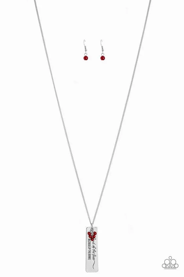 Paparazzi Jewelry Necklaces Paparazzi Necklace Because Of The Brave Red