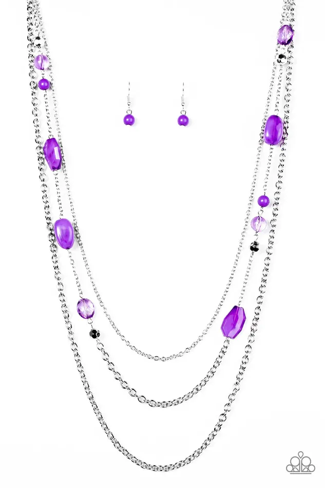 Paparazzi Jewelry Necklaces Paparazzi Necklace BELIZE It Or Not Purple