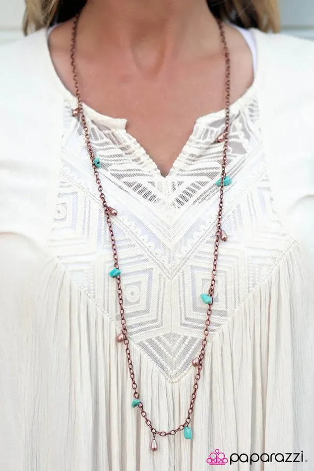 Paparazzi Jewelry Necklaces Paparazzi Necklace Canyon Cabaret Blue