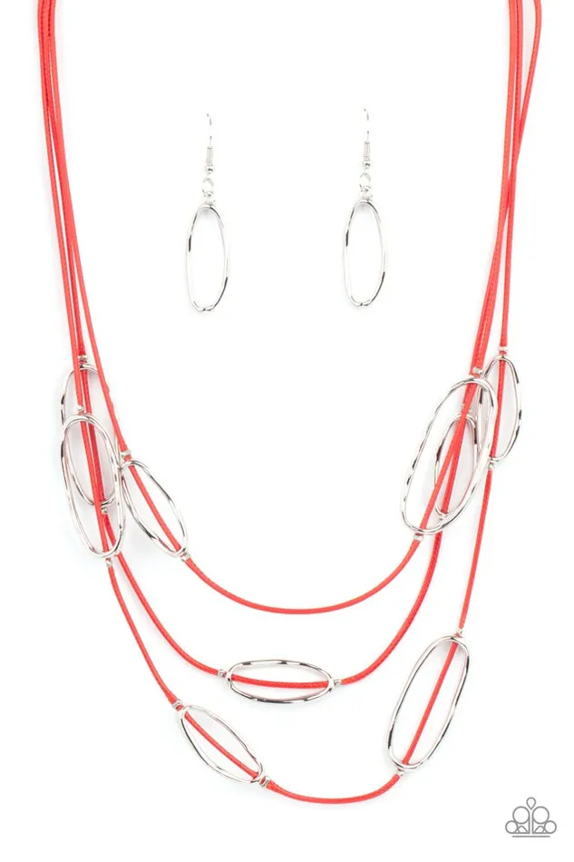 Paparazzi Jewelry Necklaces Paparazzi Necklace Check Your CORDinates Red Paparazzi Jewelry Necklaces Paparazzi Necklace Check Your CORDinates Red