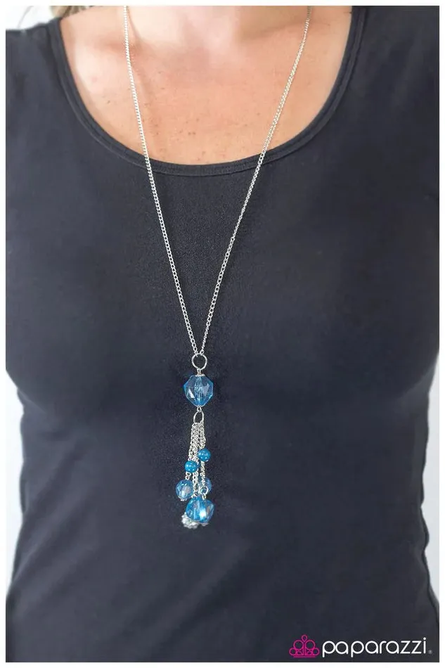 Paparazzi Jewelry Necklaces Paparazzi Necklace Crystal Collision Blue