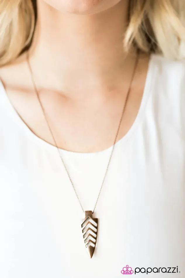 Paparazzi Jewelry Necklaces Paparazzi Necklace Fighting SPEARit Copper