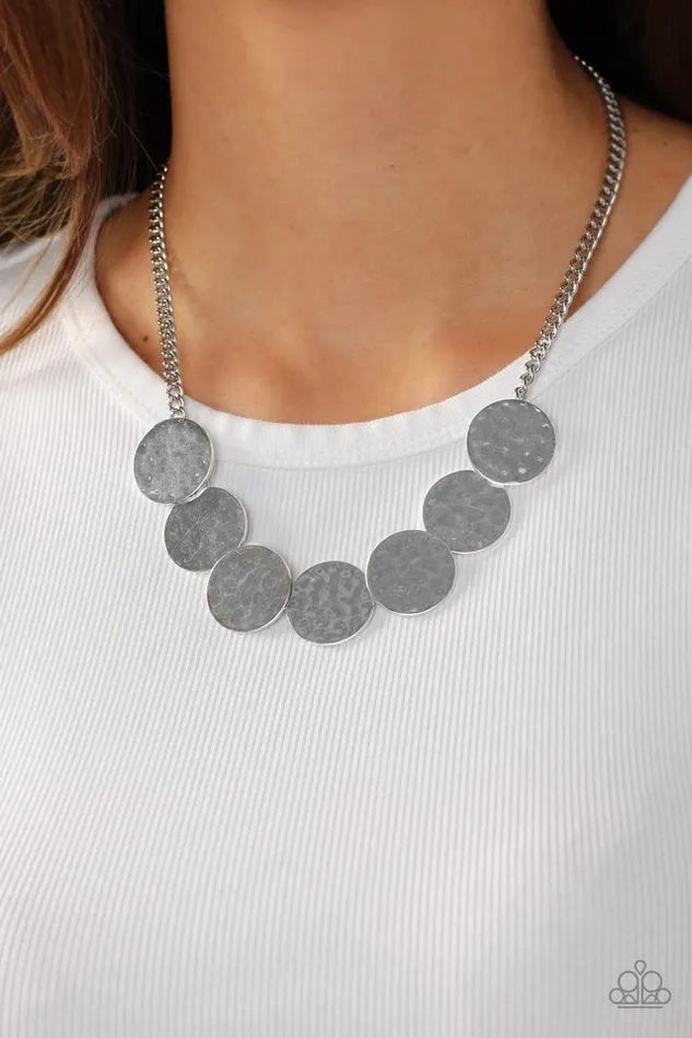 Paparazzi Jewelry Necklaces Paparazzi Necklace Flip a Coin Silver