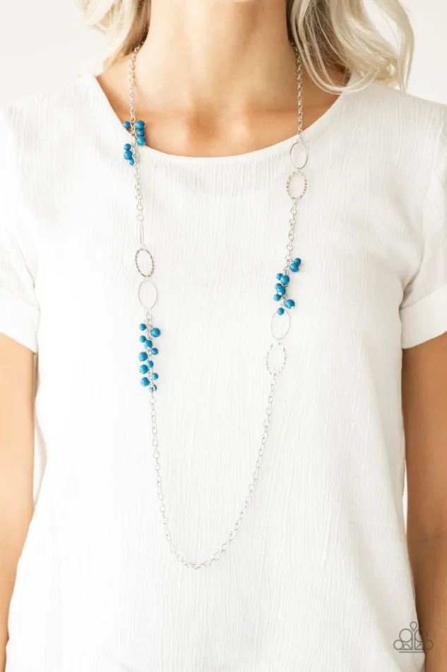 Paparazzi Jewelry Necklaces Paparazzi Necklace Flirty Foxtrot Blue