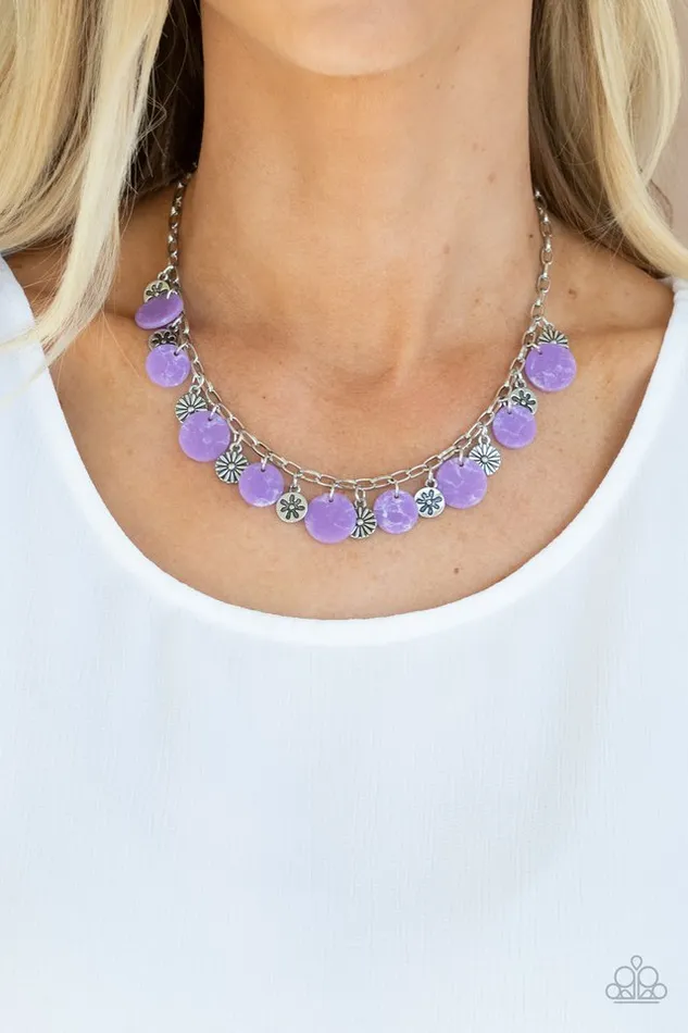 Paparazzi Jewelry Necklaces Paparazzi Necklace Flower Powered Purple