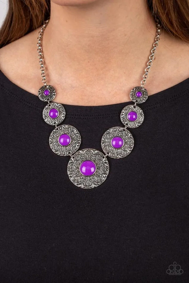 Paparazzi Jewelry Necklaces Paparazzi Necklace Garden Glade Purple