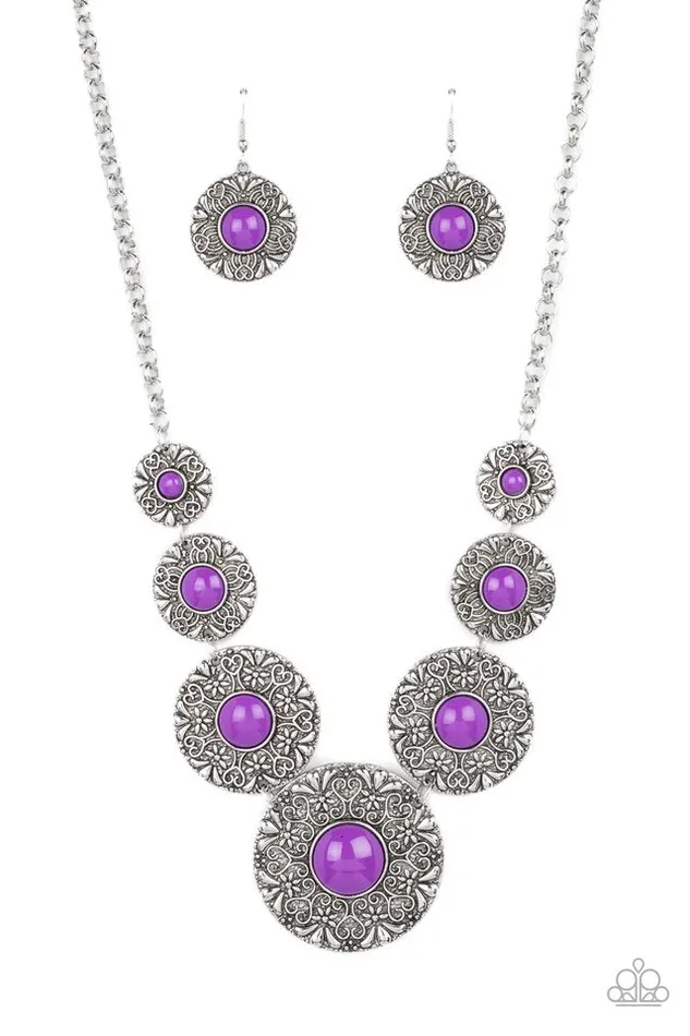 Paparazzi Jewelry Necklaces Paparazzi Necklace Garden Glade Purple