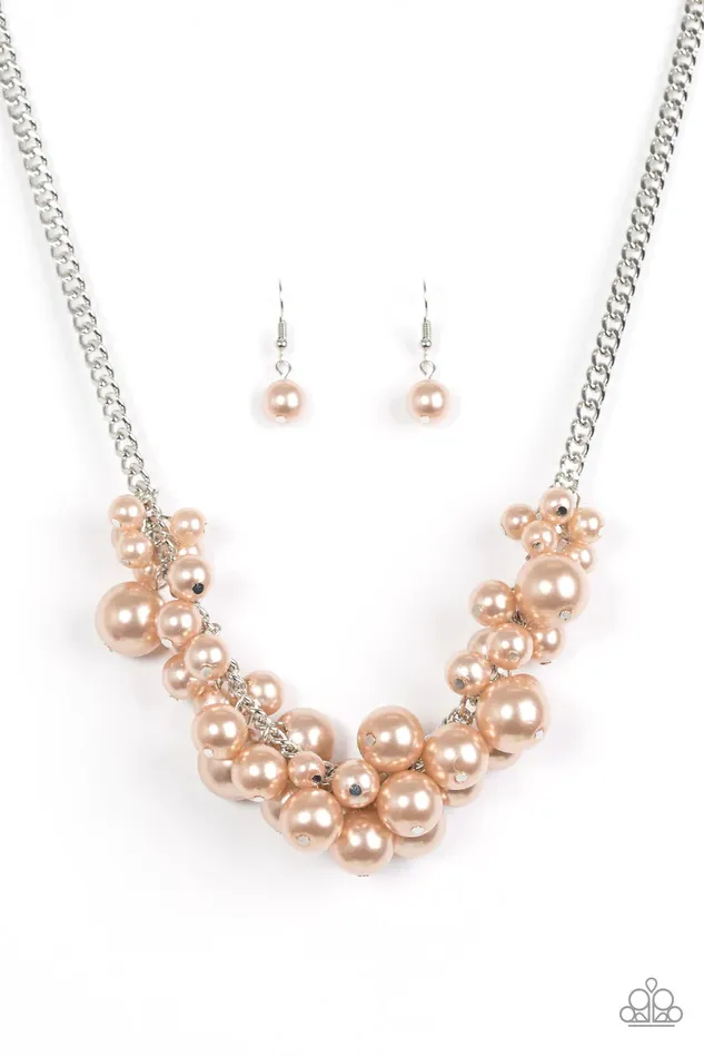 Paparazzi Jewelry Necklaces Paparazzi Necklace Glam Queen Brown
