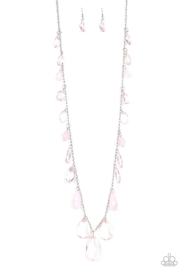 Paparazzi Jewelry Necklaces Paparazzi Necklace GLOW And Steady Wins The Race Pink