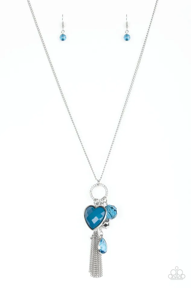 Paparazzi Jewelry Necklaces Paparazzi Necklace Haute Heartbreaker Blue