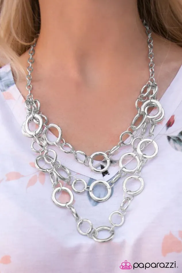 Paparazzi Jewelry Necklaces Paparazzi Necklace Hoop Dance Silver