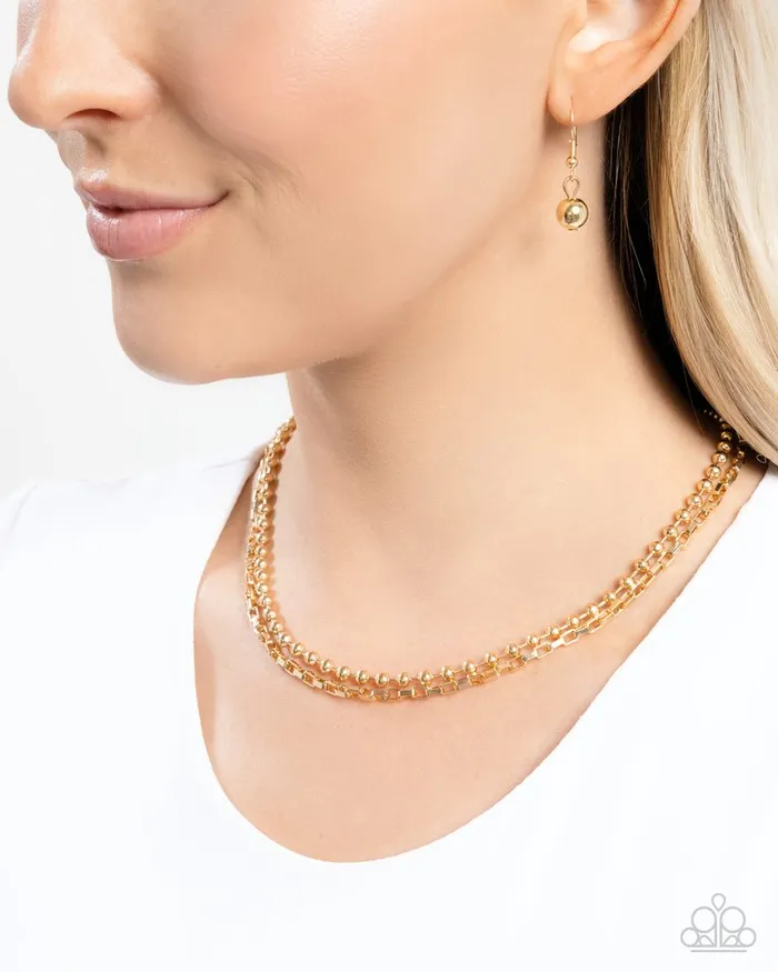 Paparazzi Jewelry Necklaces Paparazzi Necklace Laidback Layers Gold