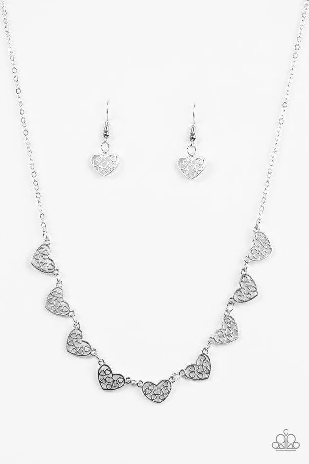 Paparazzi Jewelry Necklaces Paparazzi Necklace Love and Devotion Silver