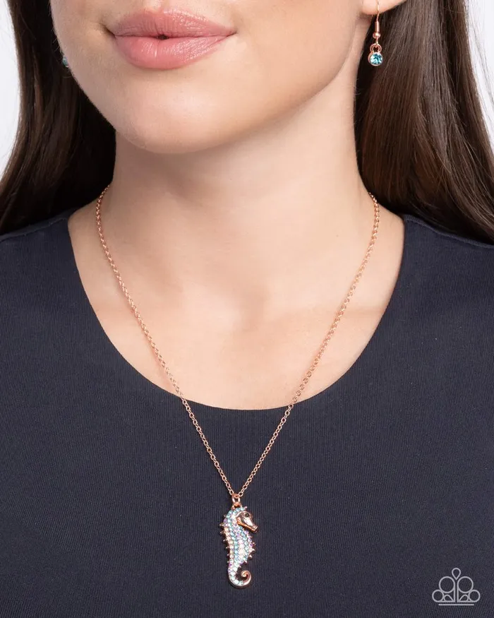 Paparazzi Jewelry Necklaces Paparazzi Necklace Seahorse Sailor Copper