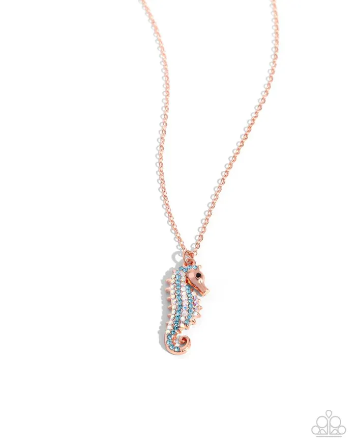 Paparazzi Jewelry Necklaces Paparazzi Necklace Seahorse Sailor Copper Paparazzi Jewelry Necklaces Paparazzi Necklace Seahorse Sailor Copper
