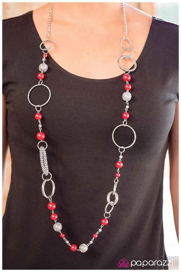 Paparazzi Jewelry Necklaces Paparazzi Necklace The Name of the Game Red