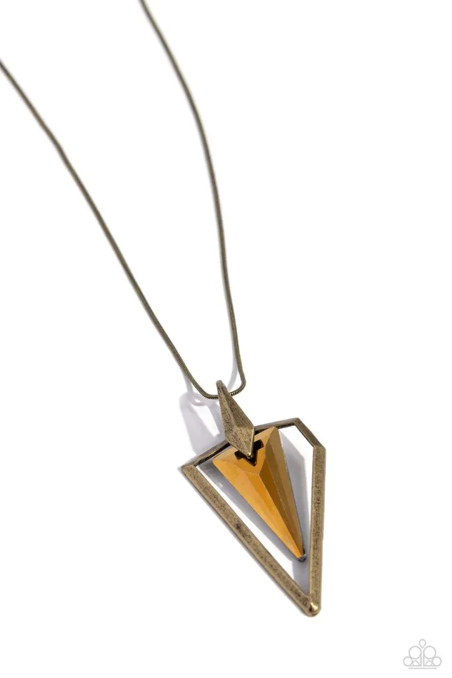 Paparazzi Jewelry Necklaces Paparazzi Necklace Trifecta Tyrant Brass Paparazzi Jewelry Necklaces Paparazzi Necklace Trifecta Tyrant Brass