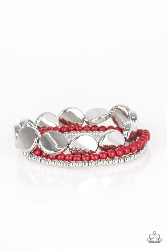 Paparazzi Jewelry Paparazzi Bracelet Beyond The Basics Red Bracelets