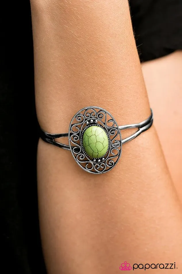 Paparazzi Jewelry Paparazzi Bracelet I Have Mountains To Climb Green Bracelets