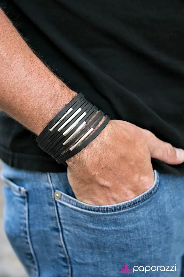 Paparazzi Jewelry Paparazzi Bracelet Racing Renegade Black Bracelets