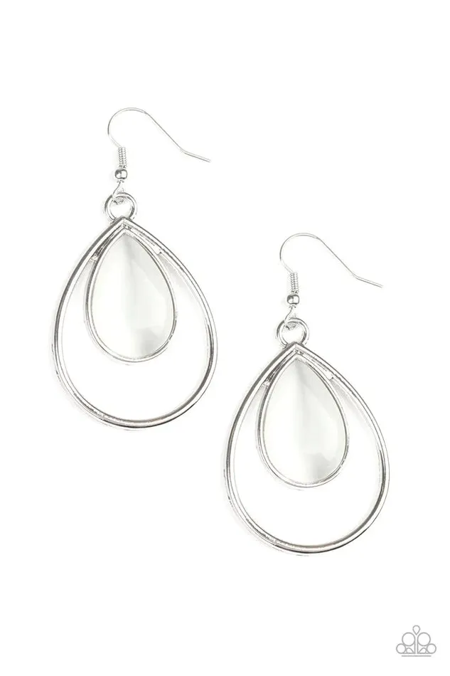 Paparazzi Jewelry Paparazzi Earring Color Me Cool White Earrings