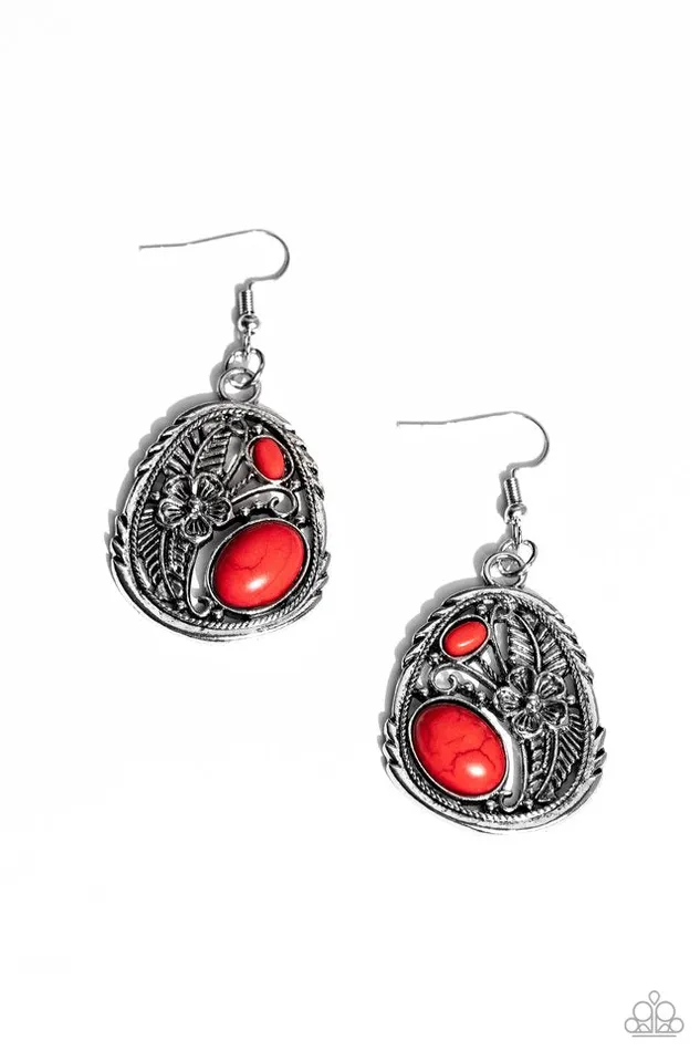 Paparazzi Jewelry Paparazzi Earring Hibiscus Harvest Red Earrings Paparazzi Jewelry Paparazzi Earring Hibiscus Harvest Red Earrings