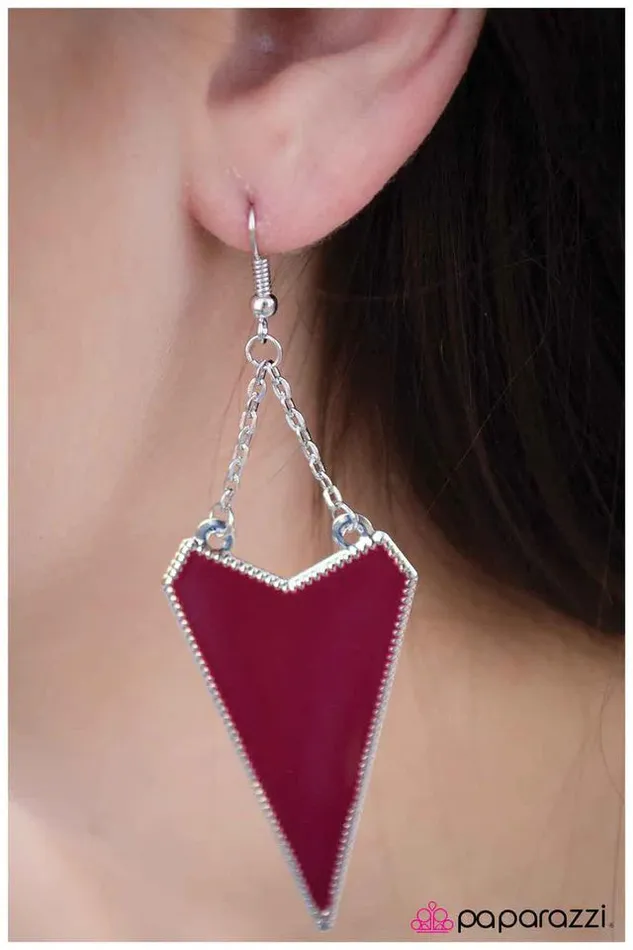 Paparazzi Jewelry Paparazzi Earring Tough As Nails Wine Red Earrings