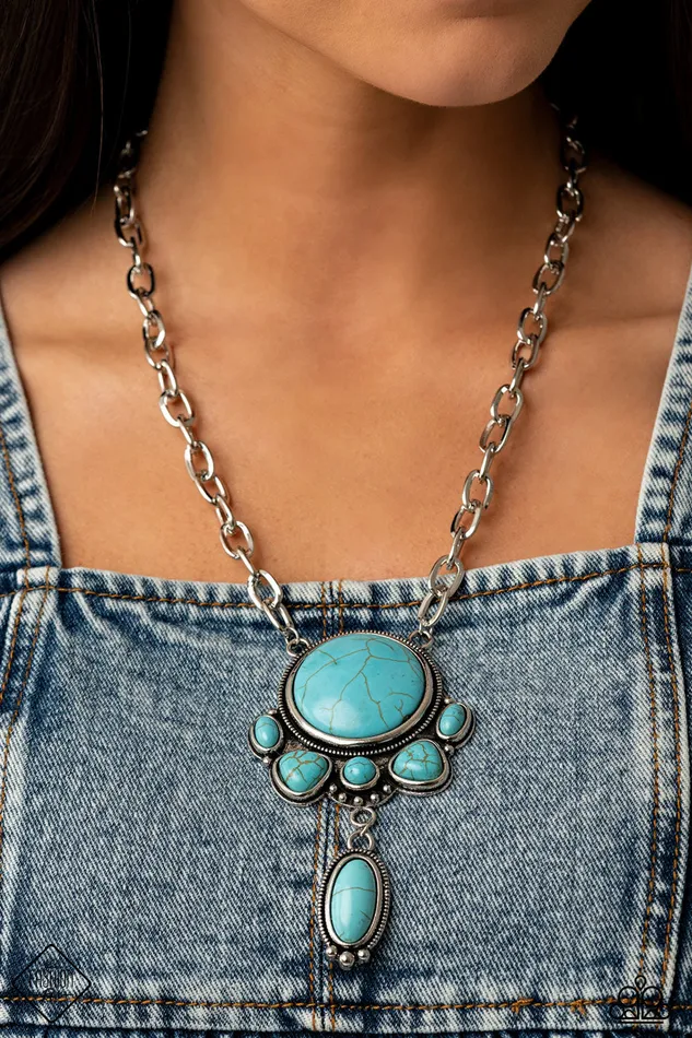 Paparazzi Jewelry Paparazzi Necklace Fashion Fix March 2021 Geographically Gorgeous Blue Necklaces