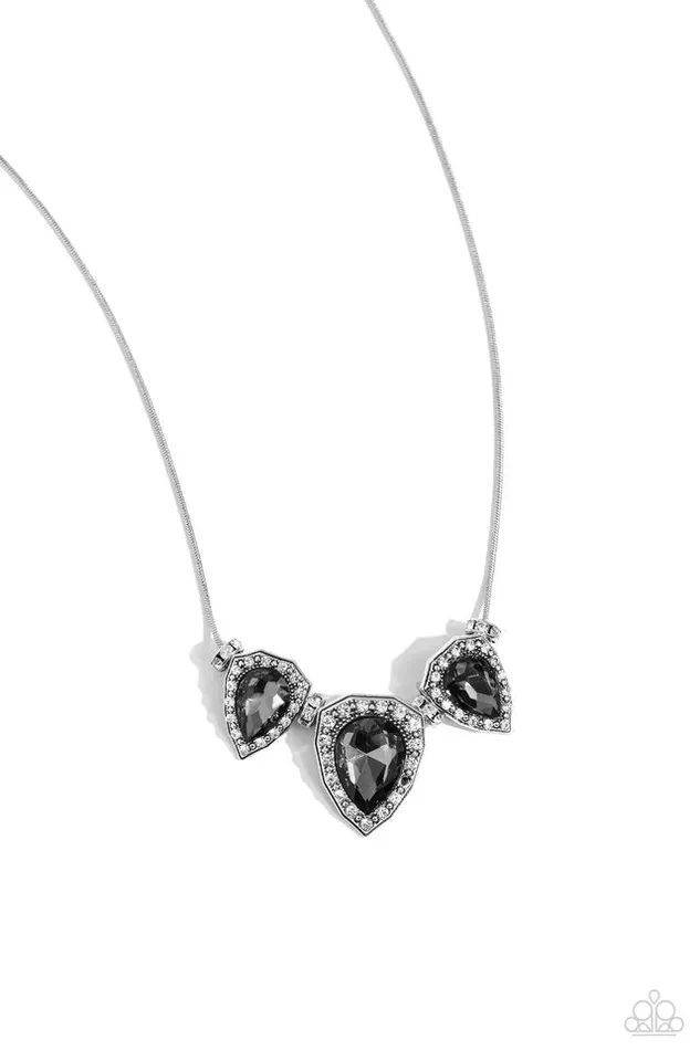 Paparazzi Jewelry Paparazzi Necklace Majestic Met Ball Silver Necklaces Paparazzi Jewelry Paparazzi Necklace Majestic Met Ball Silver Necklaces
