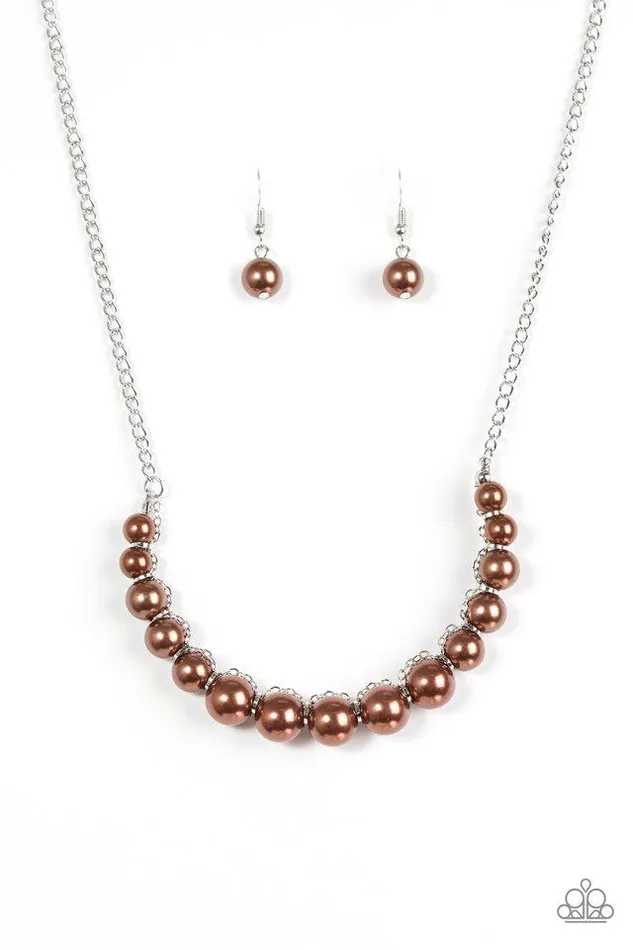 Paparazzi Jewelry Paparazzi Necklace The FASHION Show Must Go On Brown Necklaces