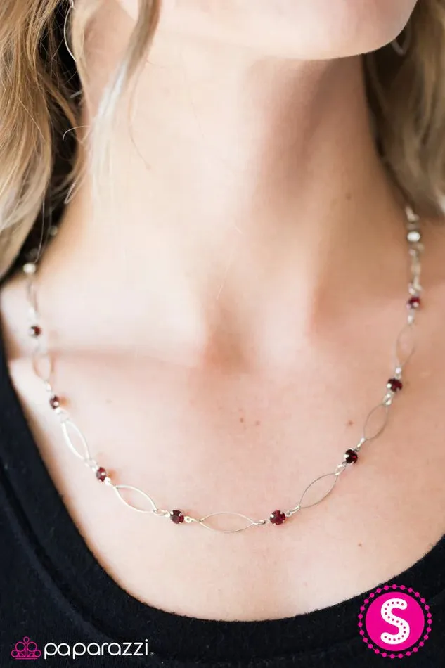 Paparazzi Jewelry Paparazzi Necklace Time Is Of The Essence Red Necklaces