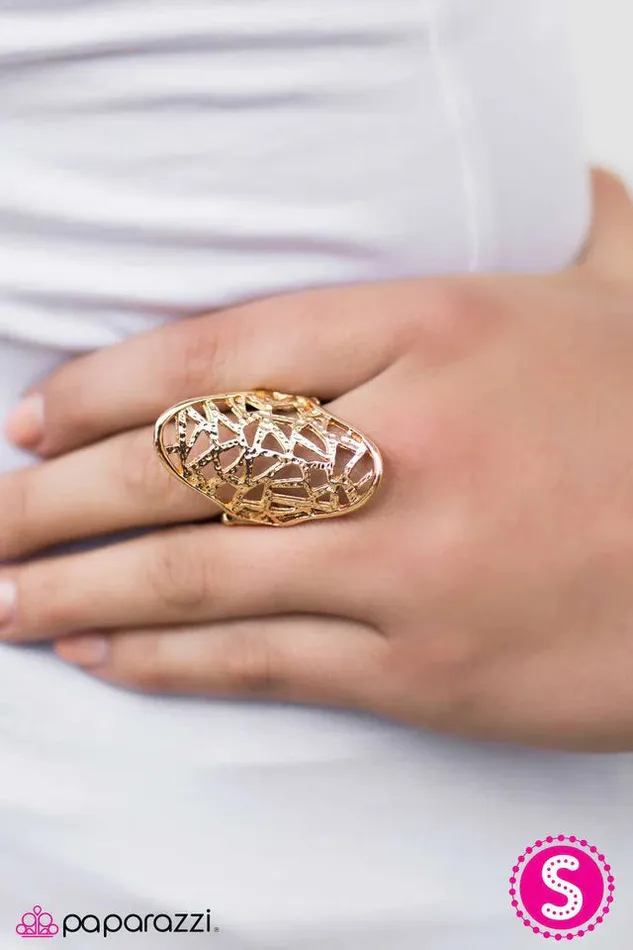 Paparazzi Jewelry Paparazzi Ring Crash and Burn Gold Rings