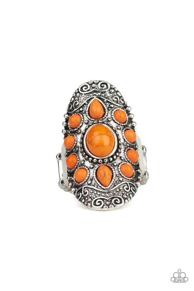 Paparazzi Jewelry Rings Paparazzi Ring Stone Sunrise Orange