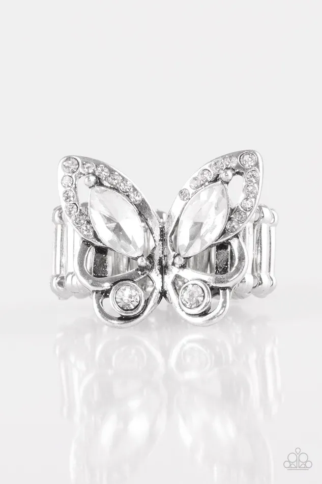 Paparazzi Jewelry Rings Paparazzi Ring Too Much Of A Good WING White