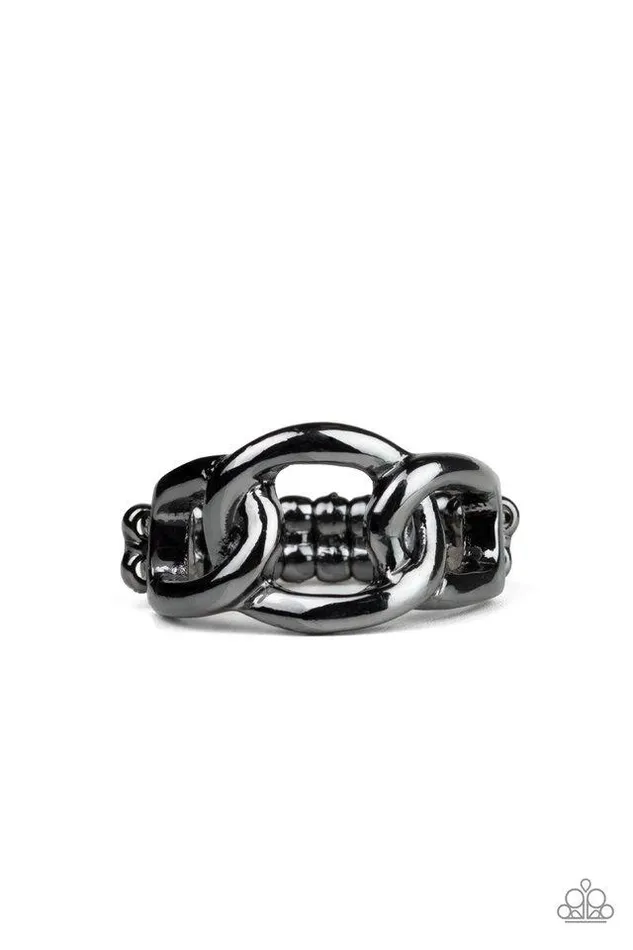 Paparazzi Jewelry Rings Paparazzi Ring Well Connected Black