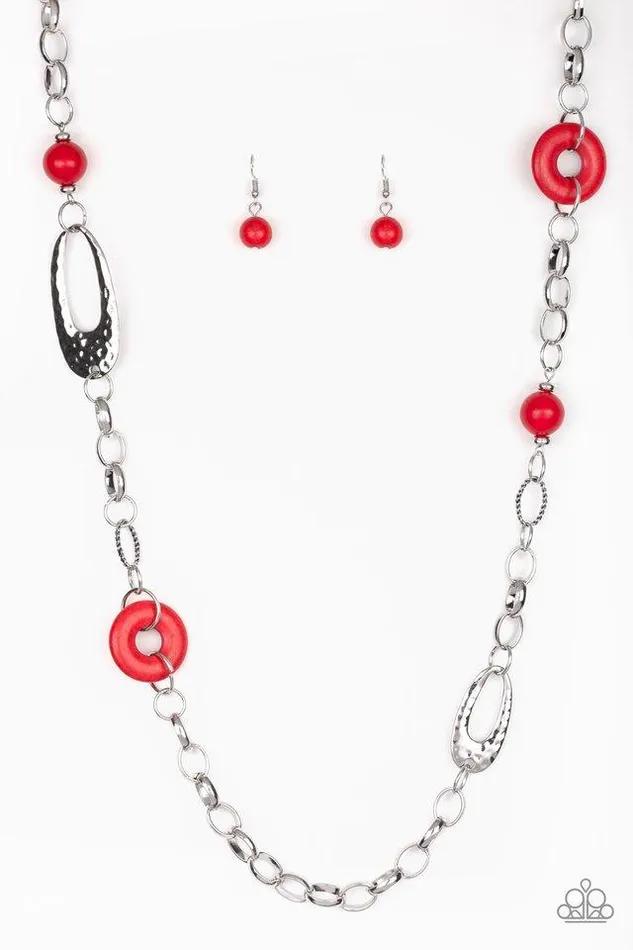 Paparazzi Necklace Artisan Artifact Red Paparazzi Jewelry Necklaces