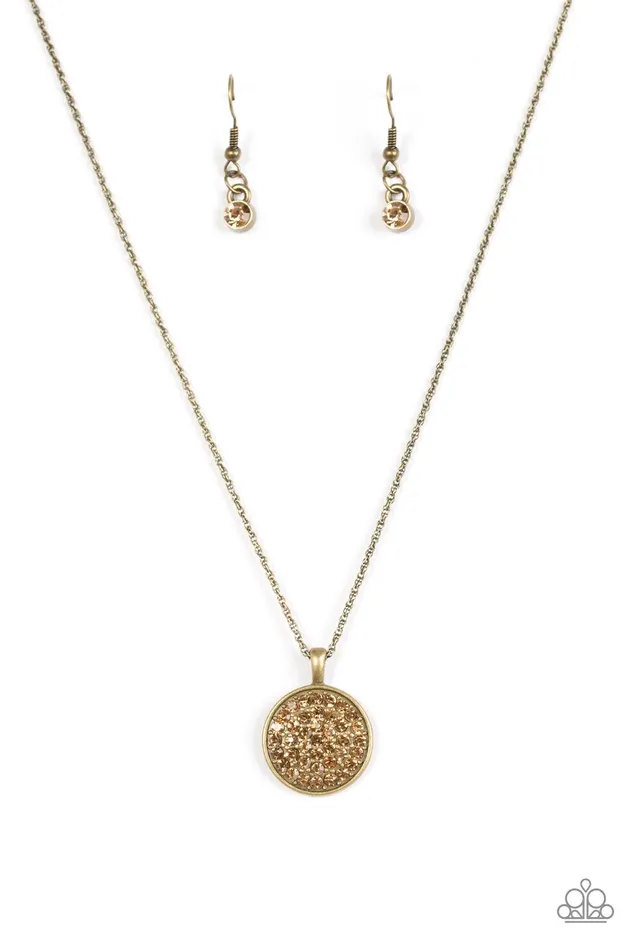 Paparazzi Necklace Believe In Glitter Brass Paparazzi Jewelry Necklaces