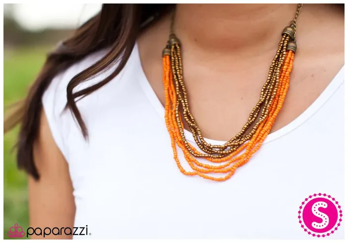 Paparazzi Necklace Blazing A Trail Orange Paparazzi Jewelry Necklaces