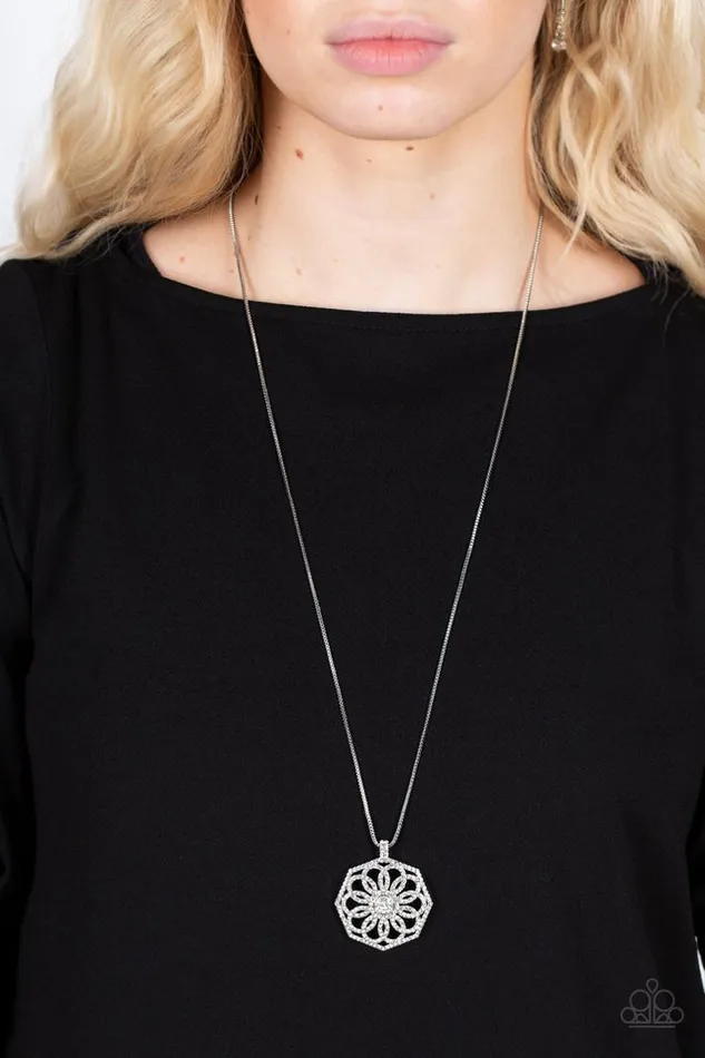 Paparazzi Necklace Botanical Bling White Paparazzi Jewelry Necklaces