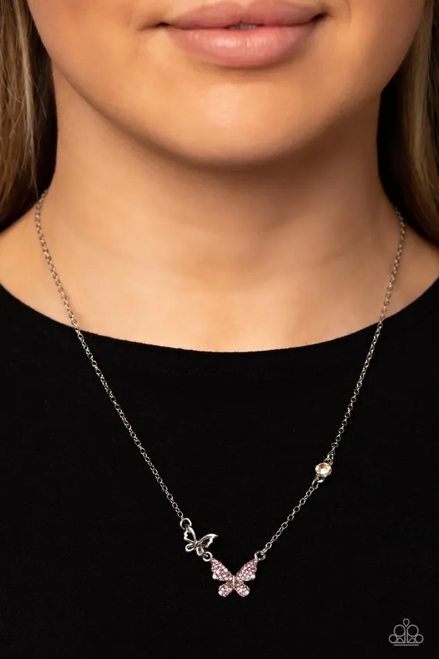 Paparazzi Necklace Cant BUTTERFLY Me Love Pink Paparazzi Jewelry Necklaces