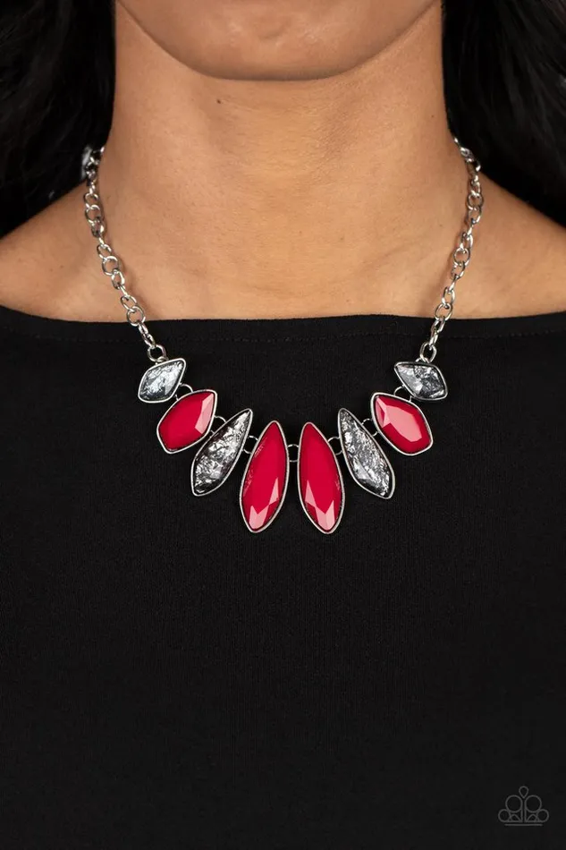 Paparazzi Necklace Crystallized Couture Red Paparazzi Jewelry Necklaces