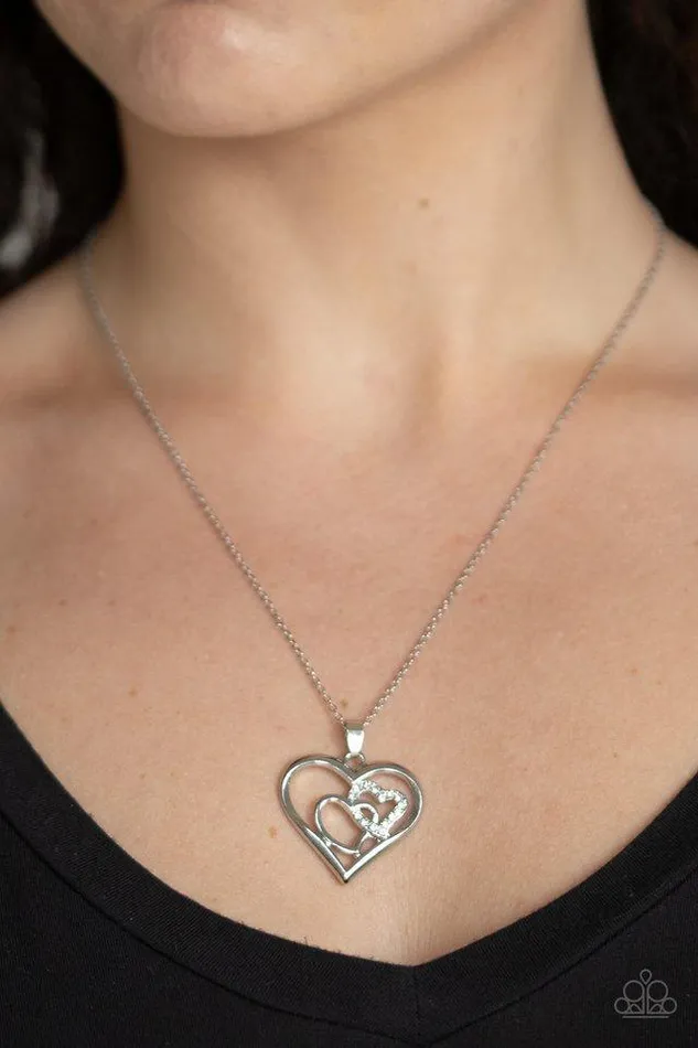 Paparazzi Necklace Cupid Charm White Paparazzi Jewelry Necklaces