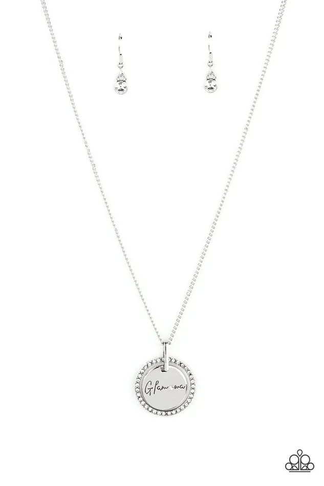 Paparazzi Necklace Glamma Glamorous White Paparazzi Jewelry Necklaces