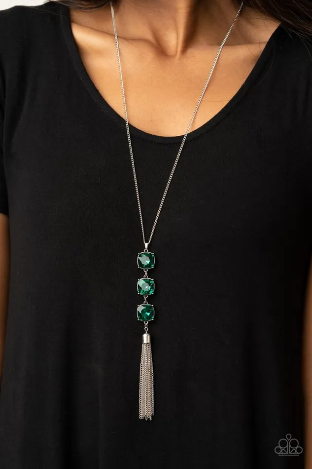 Paparazzi Necklace GLOW Me The Money Green Paparazzi Jewelry Necklaces