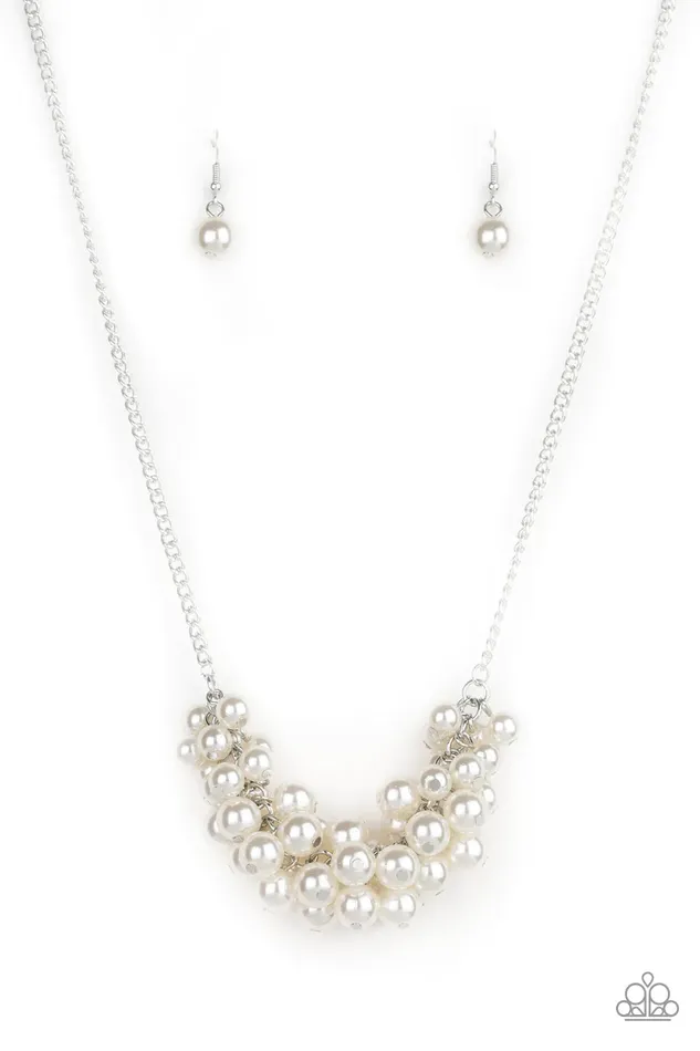 Paparazzi Necklace Grandiose Glimmer White Paparazzi Jewelry Necklaces