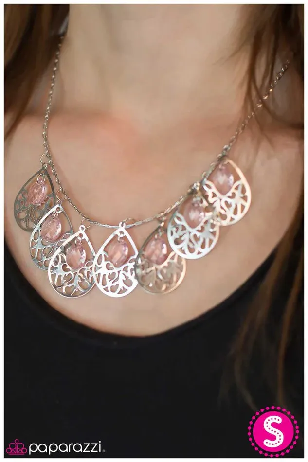 Paparazzi Necklace Happy Tears Pink Paparazzi Jewelry Necklaces