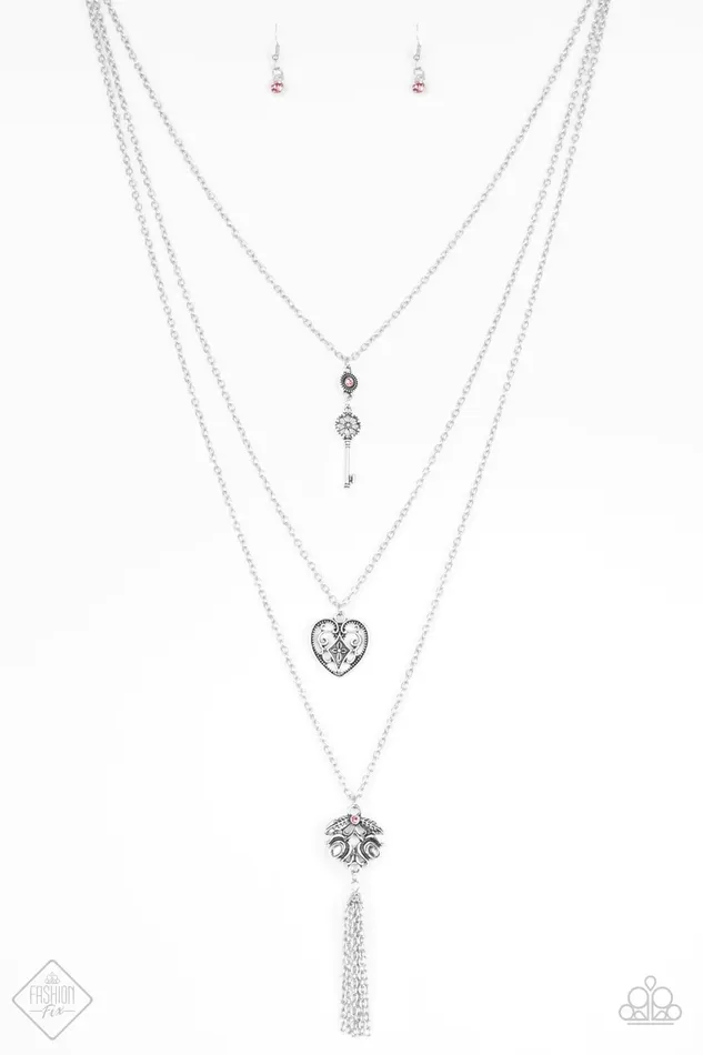 Paparazzi Necklace Love Opens All Doors Pink Paparazzi Jewelry Necklaces