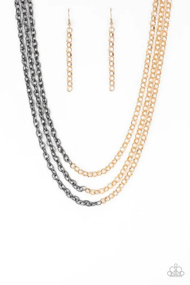 Paparazzi Necklace Metro Madness Gold Paparazzi Jewelry Necklaces