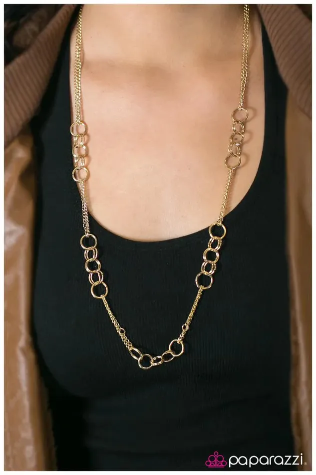 Paparazzi Necklace Round Em Up Gold Paparazzi Jewelry Necklaces