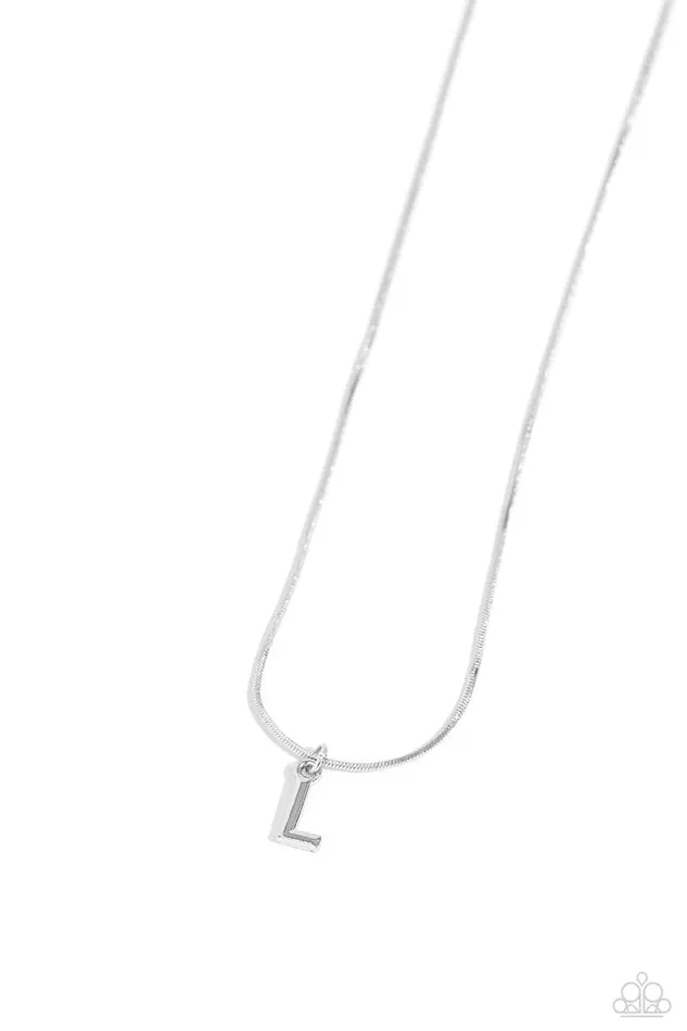 Paparazzi Necklace Seize the Initial Silver L Paparazzi Jewelry Necklaces Paparazzi Necklace Seize the Initial Silver L Paparazzi Jewelry Necklaces